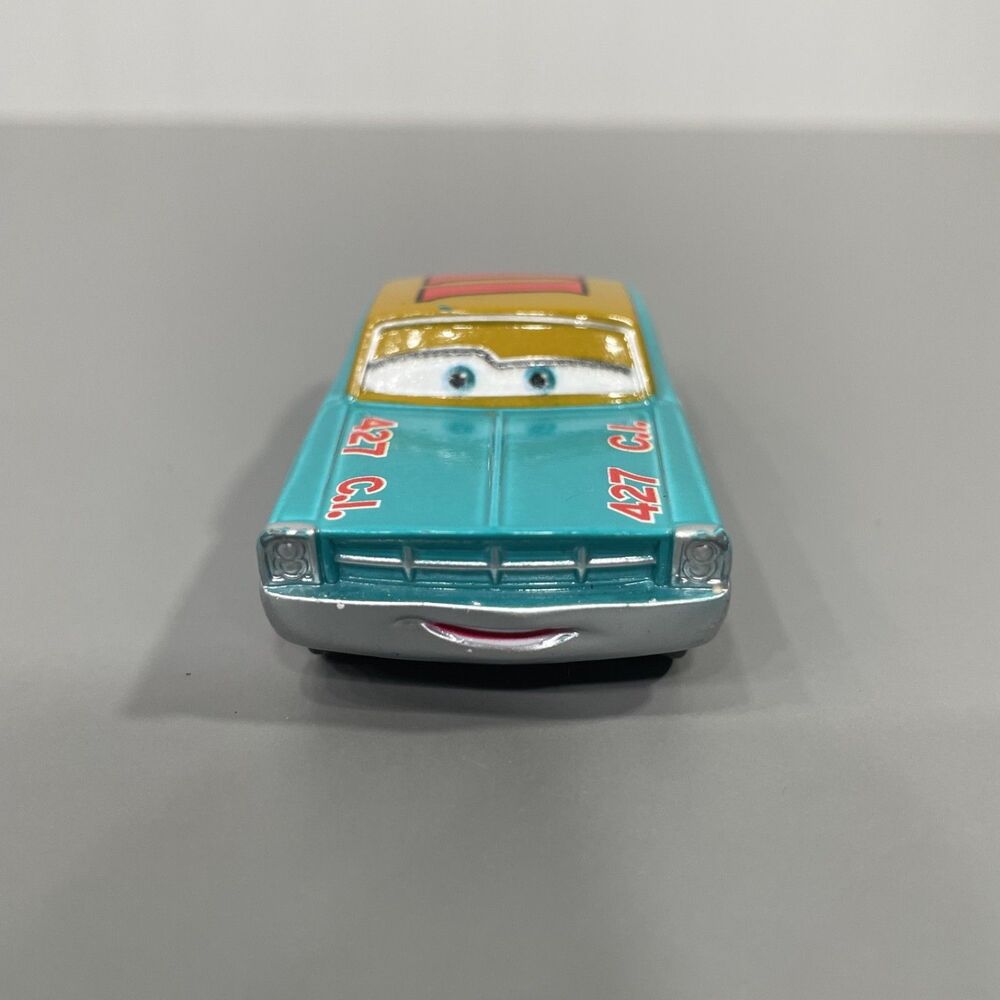 Disney Cars Mario Andretti #11 Blue Ford Fairlane Mattel Diecast Loose 1:55 - Picture 2 of 7